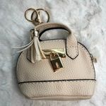 Mini Tote Bag Keychain Coin Purse Mini Pouch Zipper Fashion Charm Bag Charm White Photo 0