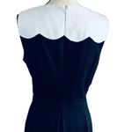 Tahari Whitney White/Navy Pique Dress Size 12 Photo 6