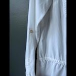 Stylish White Long Sleeve Dress Shirt/Beach Cover Photo 4