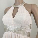 Lulus Lulu’s Nude Cream Keyhole Halter Backless Dress Photo 5