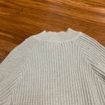 Originality Pearl Embellished Mock Neck Sweater Light Blue Size Large Oversize Photo 4