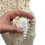 New! Windsor Crochet Pullover Top Cream Medium Acrylic Fringe Cover Up Beachy White Photo 3