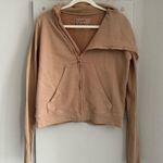 Frank & Eileen  Tan Asymmetrical Zip Fleece Jacket L Photo 4