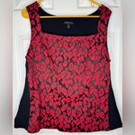 Lane Bryant Cheetah Print Tank Top Womens 18 Black & Red Square Neck Tank Top Photo 0
