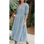 Anthropologie  Kopal Keri Brick Hand Print Maxi Dress Sz. M Photo 9