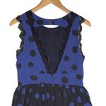 Anthropologie  COREY LYNN CALTER Blue Polkadot Lace Trim Mini Dress Photo 4