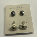 NWT M. Haskell Pierced Earrings Rhinestone Photo 0