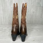 El general leather embroidered cowboy / cowgirl western boots shoes 6 Brown Photo 1