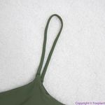 NEW Free People x Toast signature one shoulder bikini‎ top in dark green, XL Green Photo 8