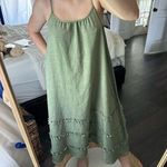 easel Women’s Small Green Ruffle Maxi Dress Photo 0