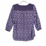 NYDJ  Printed Chiffon Tie Neck 3/4‎ Sleeve Tunic Photo 1