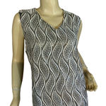 VINTAGE CIRCA 1990'S METALLIC SILVER DOUBLE LAYER SPARKLING COCKTAIL DRESS (L) Size L Photo 0