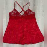 Intimate Attitudes Women’s Vintage Red Lace Slip Dress Adjustable Straps Size 1X Photo 3