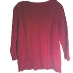 ZARA  Knit Womens Angora Blend Sweater Size‎ Large Red Warm Career Preppy Photo 1