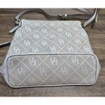 Dooney & Bourke Womens Crossbody Maxi Quilt Purse Logo Handbag Taupe Pink Photo 4
