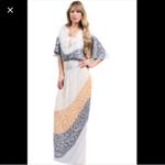 Indah  Maya Cape Sleeve Tie Dye‎ Maxi Dress Photo 8