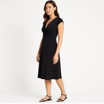 Patagonia Black Bandha Twist Front Sleeveless stretch Jersey Midi Dress | S Photo 9