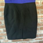 Talbots Wool Sheath Dress Size 12 Blue Black Colorblock Professional Photo 5