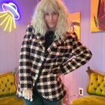 Vintage 1990s N&B Classic Wool and Mohair Plaid Jacket Size M Photo 3