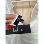 Lulus NWT  Forever Celebrated White Swiss Dot Ruched Tulle Midi Dress Size XXL Photo 6