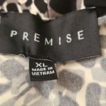 Premise Animal Print Open Front Shrug Cardigan Jacket XL Black White Photo 5