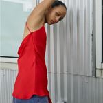 ZARA NWT  SCOOP BACK CRISSCROSS CAMISOLE SILKY TOP RED BLOGGERS FAV SMALL Photo 2