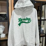 H&M running terry oversized sweatshirt patch hoodie track & field race heather Photo 9