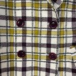 Pendleton  Plaid‎ Peacoat Women's Wool Blend Jacket Lined Yellow Burgundy Check Photo 4