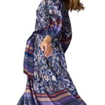 Current Air Border Print Midi Dress nwot Photo 4