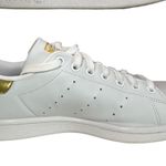 Adidas Stan Smith Primegreen White Gold Metallic Sneakers Size 8 Women Photo 2