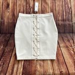 Cupcakes and Cashmere Women's Lace Front Mini Skirt Ivory Size Small Photo 1