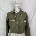 Anthropologie  Pilcro Embroidered Utility Cropped Jacket Size XS‎ NWT Photo 12