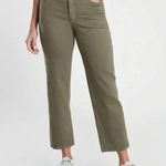 Athleta Flex Straight Crop Jean in Olive Green Size 8P Denim Photo 0