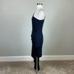 XScape One Shoulder Sleeveless Bodycon Mini Sheath Cocktail Dress Blue Size 10 Photo 4