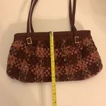 Vera Bradley Annie Plaid Tartan Tweed Shoulder Bag Purse Maroon EUC Photo 6