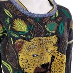 The Ugly Girl Catwalk Sweater Patchwork Boho Animal Print Oversized size Small Photo 5