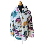 Anthropologie  Rosemarie Hooded Sherpa Jacket Teddy Sweater Floral XS Photo 10