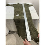 BCBGMAXAZRIA Womans BCBG Maxazria Long Sleeve Open Front Cardigan Sweater XXS Green Crotchet Photo 4