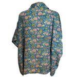 Natural Life One Size Kelly Oversized Cotton Button Down Multi Floral Print Photo 3