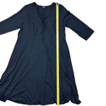 Torrid  Black Midi Jersey Tie-Front 3X Plus Size Knee Length 3/4 Sleeve V-Neck Photo 5