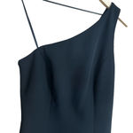 Yves Cossette Depeche Mode  Vintage 90s One Shoulder Black Maxi Bodycon Dress Sz 4 Photo 2