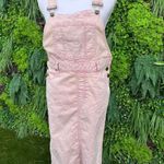 BDG Urban Outfitters Dani Maxi Pink Skirt overalls dress 100% Cotton Size Small Photo 5