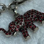 Silver Color Bracelet Elephant Charm Red Rhinestone Alabama Crimson Tide Fan Photo 10
