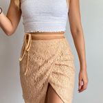 Missguided Brown Lace Wrap Tie Mini Skirt Photo 5