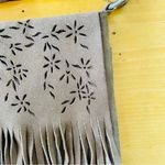 The Limited  Vintage Leather Fringe Small Boho Crossbody Bag Brown Photo 3