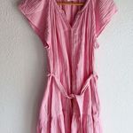 Xirena Jude Gauze Belted Mini Belted Dress Flutter Sleeve Petal Pink XS Photo 2