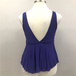 Free People  Ruffle V-Neck Tank Top - Size L Photo 3