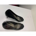 dexflex comfort  Klue Womens Size 6.5 Open Toe Heel Shoes Black Shiny Photo 5