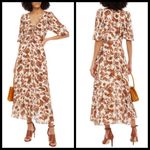 💕NICHOLAS💕 Printed Danielle Dress ~ Ivory Paisley Floral Print US 12 Crepe Photo 1