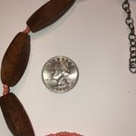 Vintage Boho Seed Bead Pink & Wooden Beaded Statement Necklace Photo 3